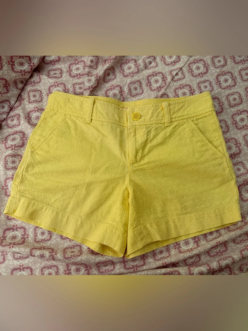 EUC Lilly Pulitzer Sunny Yellow Textured Shorts